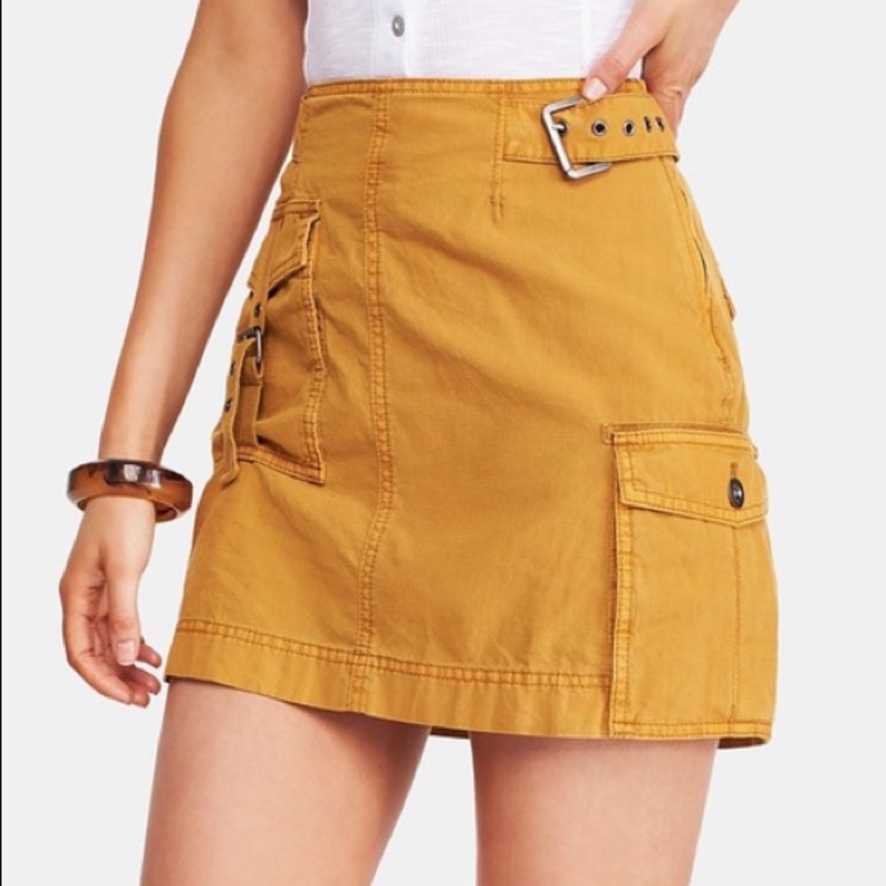 Free People “Erika Utility Mini Skirt”